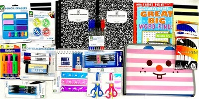 Back to School Supply Box-Grades K-5 - School Supply Boxes - 81 Piece Supply Kit