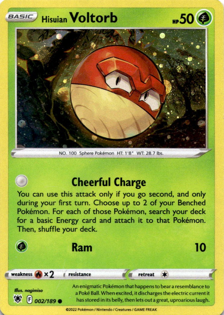 HISUIAN VOLTORB (COSMOS HOLO) 2/189 HOLO P DECK EXCLUSIVES POKEMON HOLO MP