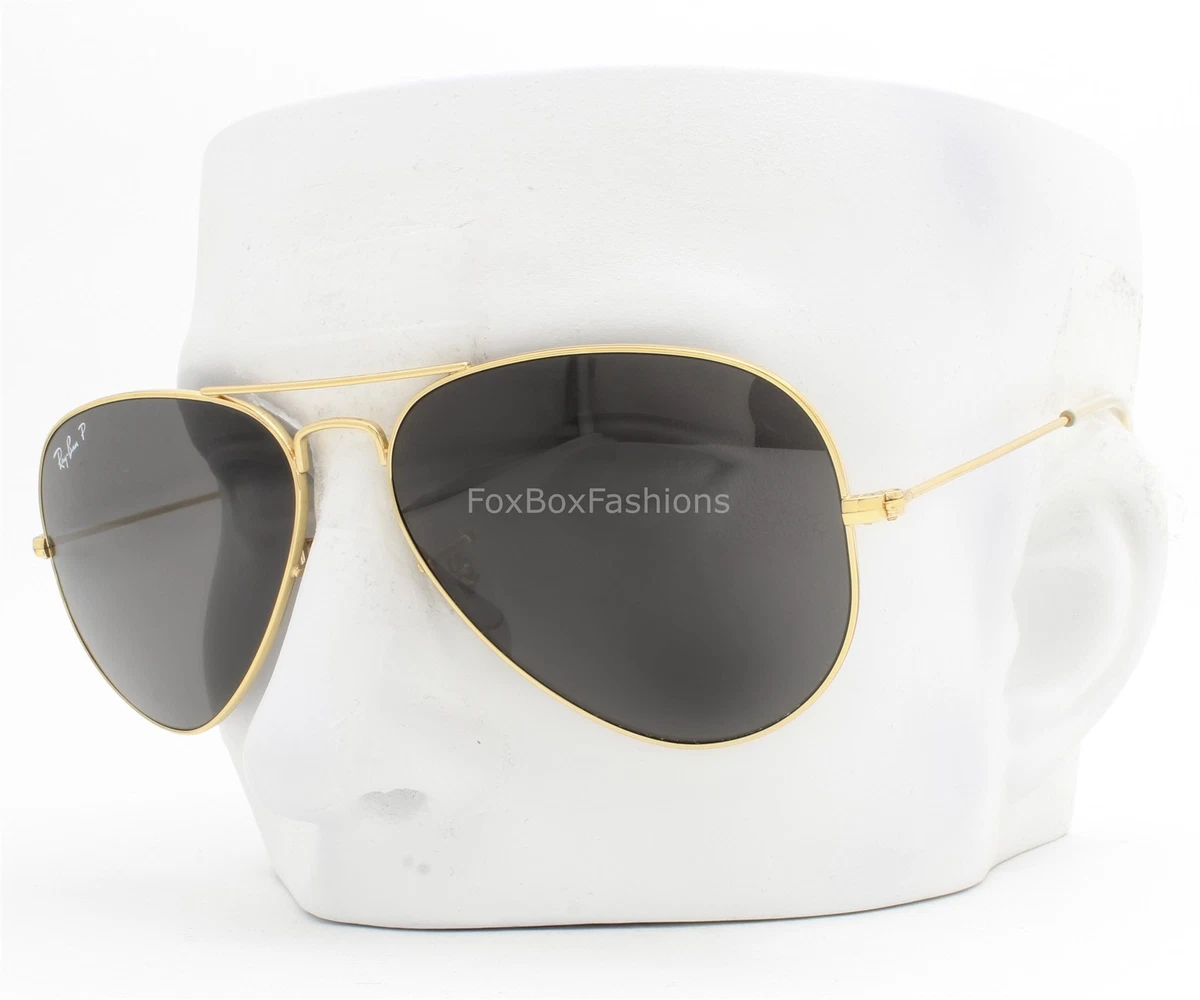 Ray-Ban Aviator Gold Black Sunglasses for Men for sale - eBay