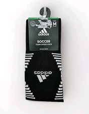 Adidas Team Speed Black Soccer Socks Over the Calf Size M 5-8.5 NWT