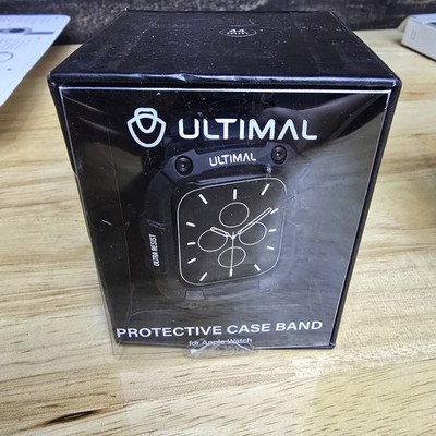 Ultimal Rugged Apple Watch Band Heavy Duty Cover Strap 44mm Black