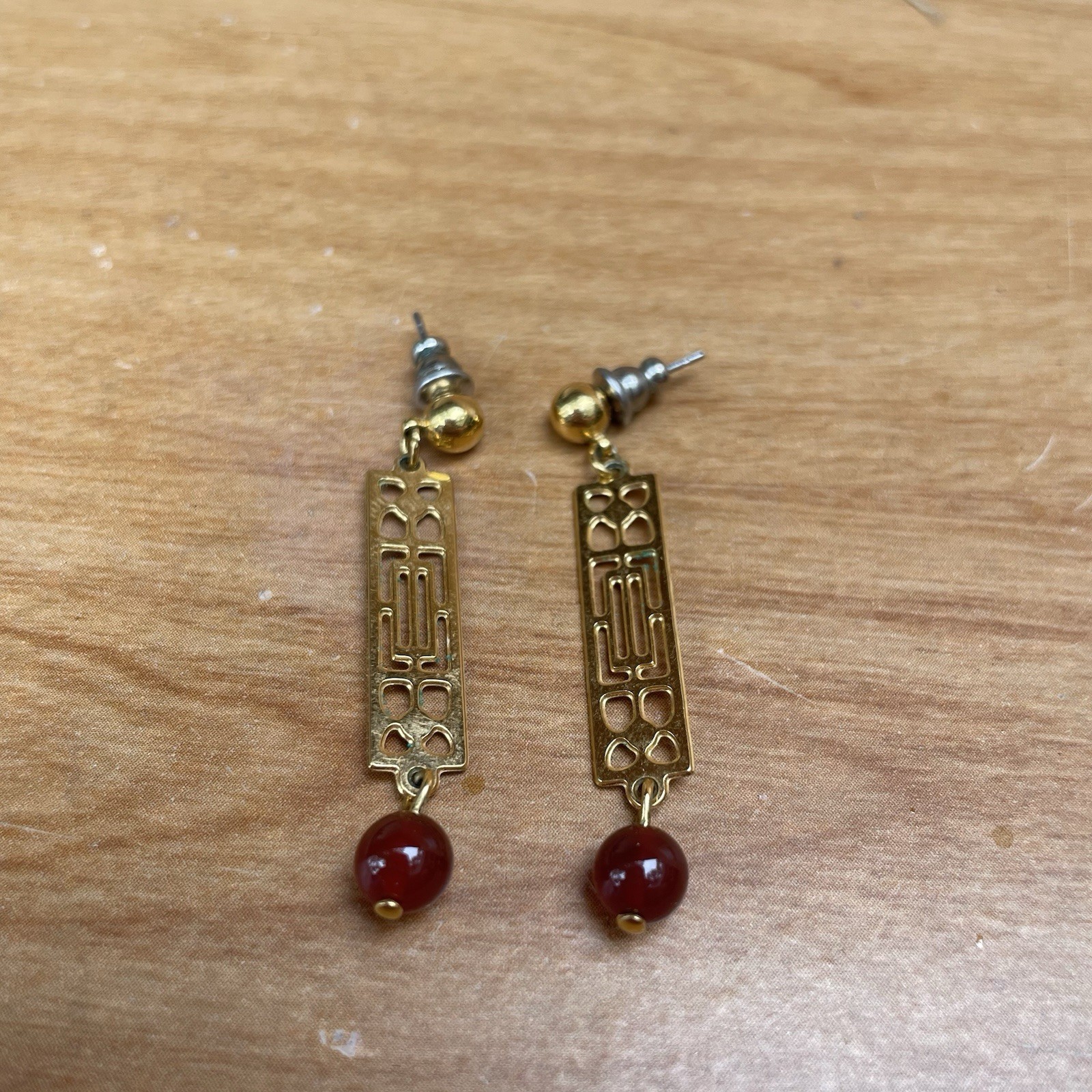 Frank Lloyd Wright Inspired Dangle Earrings Geome… - image 2