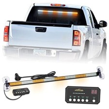 35 inch Traffic Advisor Light Bar 144 LED Amber White Emergency Amber/White