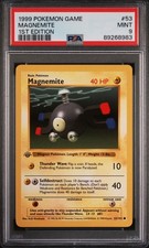 Pokemon Card Magnemite 53/102 1st Edition PSA 9 Game