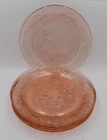 Five Pink depression 1930’s Sharon Cabbage Rose 9” dinner plates