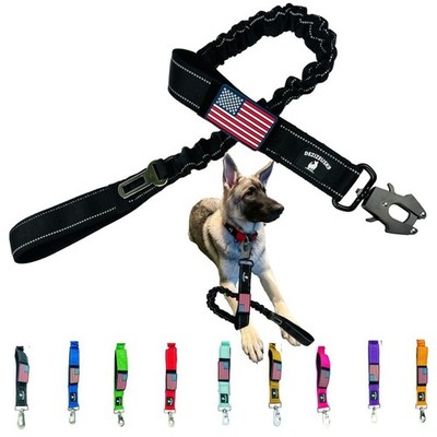 Heavy Duty Bungee Dog Leash - Shock Absorbing, Seat Belt Clip, Quick Release ...
