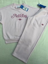 Girls Adidas Tracksuit Age 7-8 Years-Pink-  BNWT