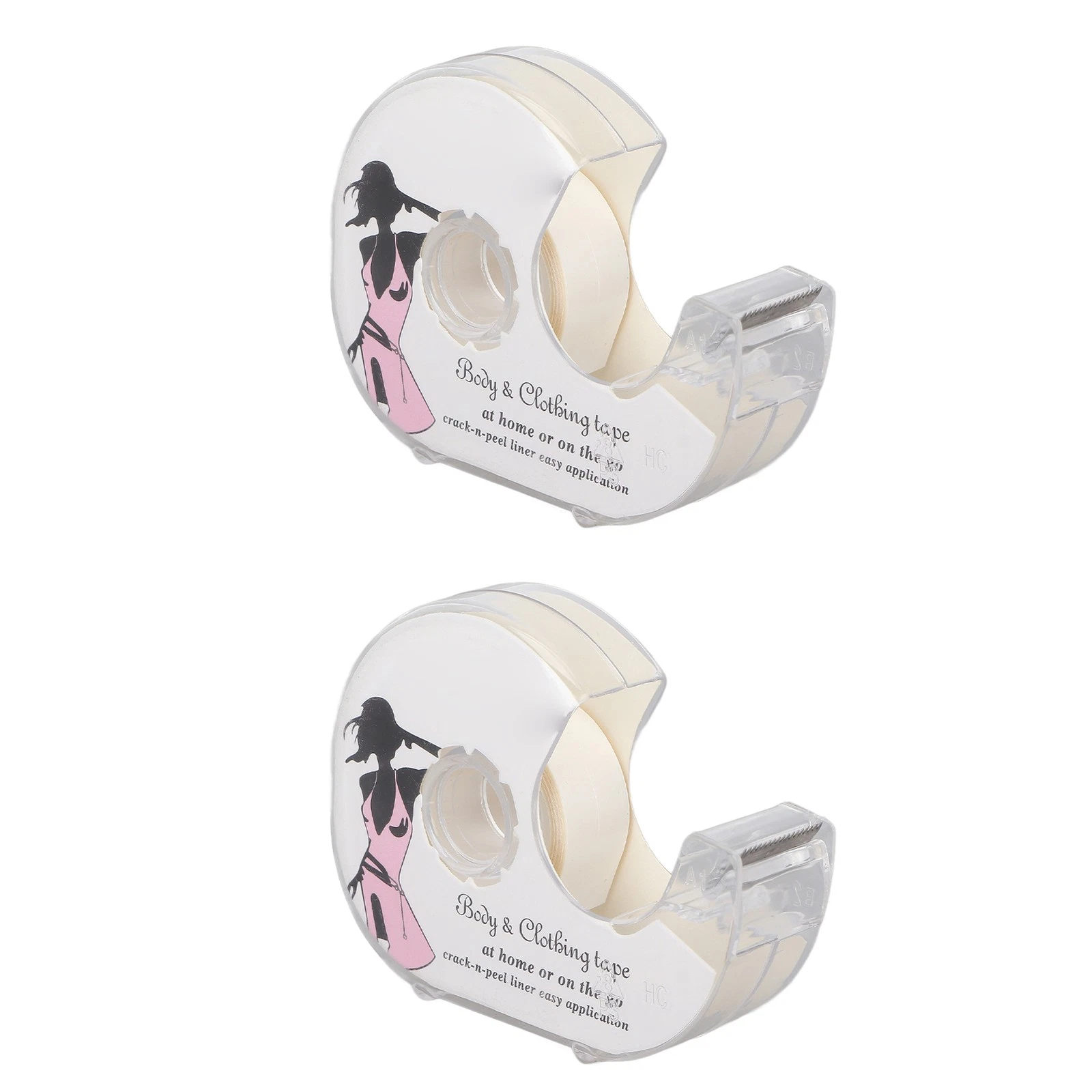 VETEMENTS 2 Pezzi Nastro per Vestiti Biadesivo Tessuto Trasparente Fissaggio Nastro per Abbigliamento per ZCC