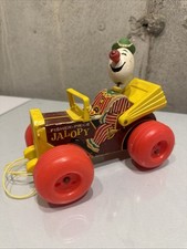 Vintage 1965 Fisher Price Jalopy Pull Toy 724