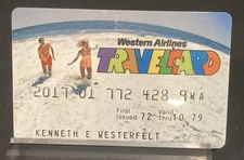 Vintage Western Airlines Charge Card Exp.1979 