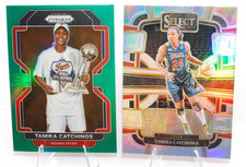 Tamika Catchings 2022 GREEN PRIZM & 2024 Select SILVER Indiana Fever WNBA