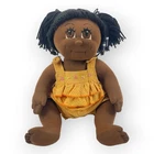 Handmade Vintage Soft Sculpture Doll Black African American Cabbage Patch Like