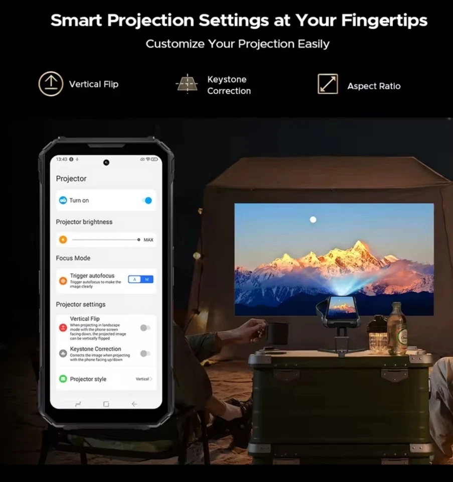 2025 DOOGEE V MAX Play 5G Rugged Projector Phone 36G+512G 200MP/Night Vision,LED - Bild 4 von 4