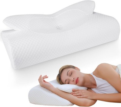 Teal Home Gebärmutterhalskissen zur Linderung von Nackenschmerzen, Hohlkontur Memory Foam Pillo