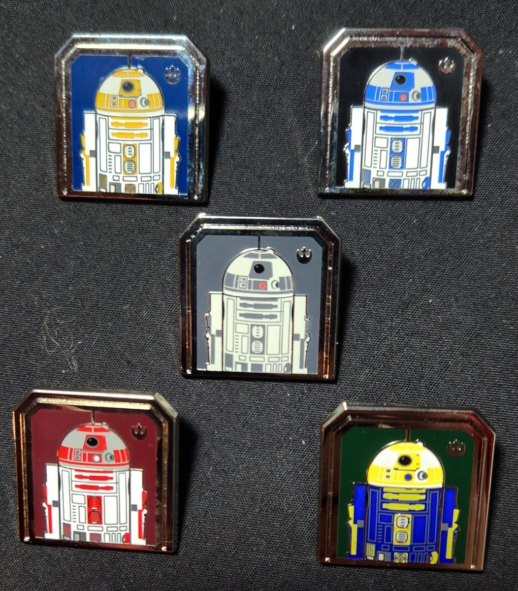 2024 Disney World Hidden Mickey R2-D2 Droid 5 Pin Set Star Wars