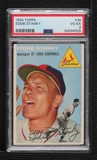 1954 Topps Eddie Stanky (White Back) #38 PSA 4 0q4x