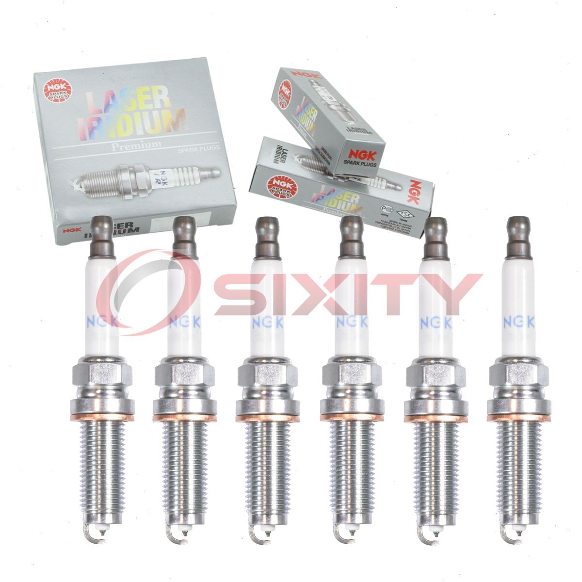 6 pc NGK Laser Iridium Spark Plugs for 2017-2020 Land Rover Discovery 3.0L mw