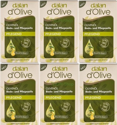 6x Dalan d'Olive Olivenölseife - pflegend - 200g