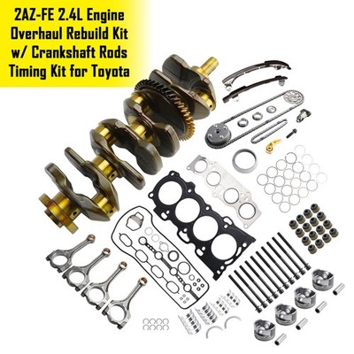 2AZ-FE 2.4L Engine Rebuild Kit with Crankshaft, Rods, Timing Kit for Toyota!
