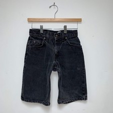 Vintage Levi's Black 90's Youth Jean Shorts: 25"