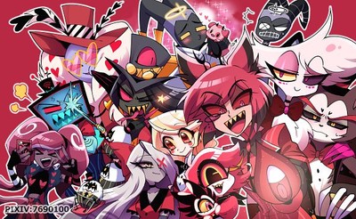 Anime hazbin hotel adam alastor angel dust charlie Stitched Gaming