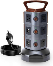 Surge Protector Power Strip Tower -Power Tower Outlet with USB Ports -Extension