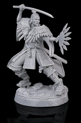   3D Printed Samurai Demon (Oni) Miniature - 32mm Scale Resin Figure  