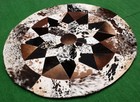 Cowhide Round Patchwork Carpet Handmade Cowhide Carpet (36"x36") Home Décor 402 — photo 4