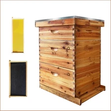 10-Frame Complete Bee Hives Includes 2 Deep Hive Bee Box and 1 Bee Hive Super US