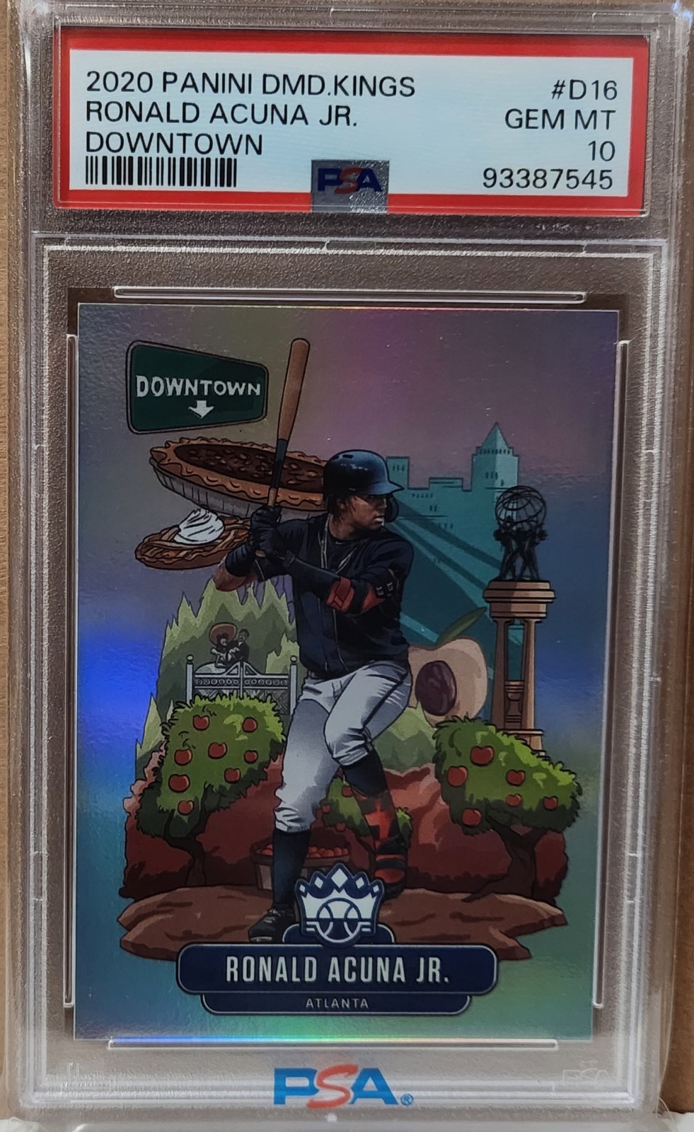 2020 PANINI DIAMOND KINGS RONALD ACUNA JR. DOWNTOWN PSA 10 BRAVES #D16