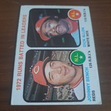Click to enlarge 1972 Runs Batted In Leaders (Johnny Bench / Dick Allen)