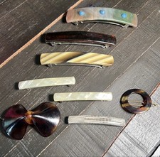VTG Made In France Hair Barrette Lot Of 8