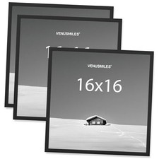 16x16 Picture Frame, Display 16x16 Photo Frames - High 16x16, 3P Black