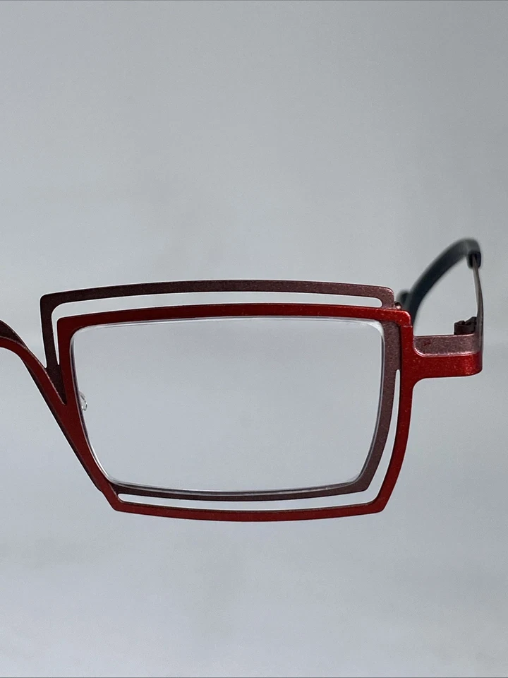THEO BELGIUM “EYE WITNESS 221” Belgium Burgundy Red Matte Eyeglasses Frame  - Image 4 of 4