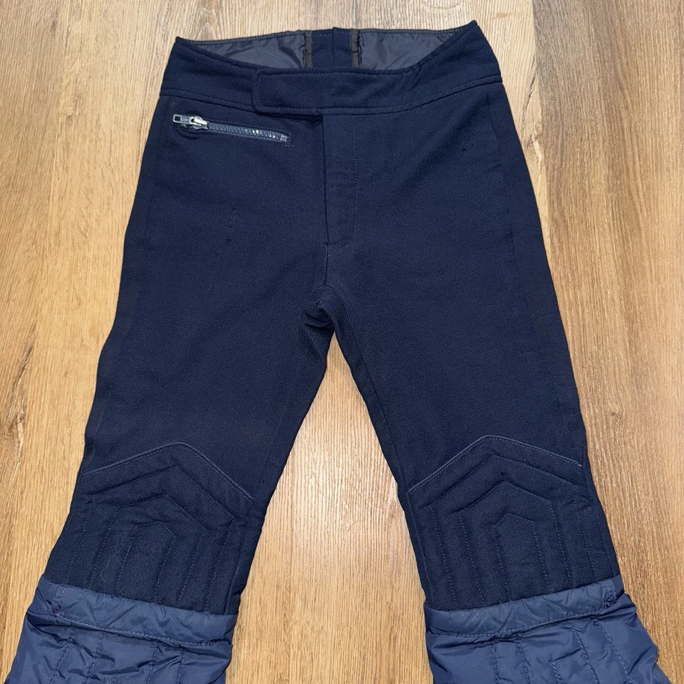 Pantalones de esquí vintage Roffe acolchados Apres traje de nieve babero slalom años 70 80 jóvenes niños 10 Foto 2 de 4