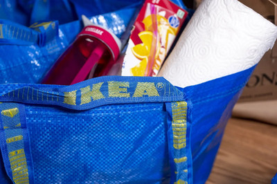 Ikea FRAKTA Shopping bag, large blue 19 gallon 172.283.40 (2 pack) - NEW