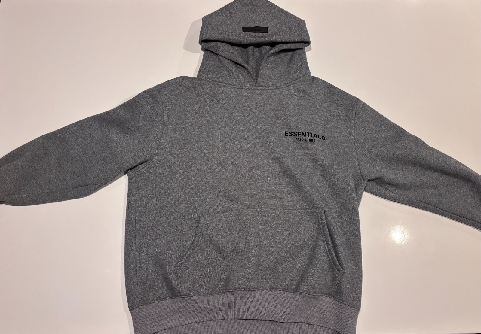 Grey Essentials Fear of God hoodie, mens medium, slightly used- good condition