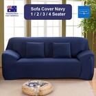 Navy Sofa Cover Stretch Slipcover Protector for Couch Lounge - Machine Washable