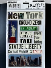 New York City epoxy Stickers Graffiti Skyline Liberty Empire Times Park Broadway