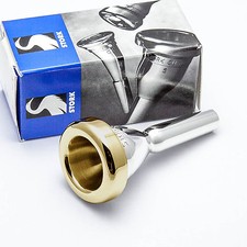 Stork T2 Heavy Weight Small Shank 24K Gold Rim  Cup Trombone Mouthpiece