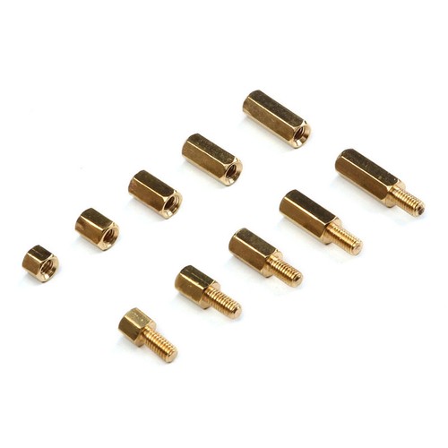300Pcs M3 Brass Copper Pillar Stand Off Hex Column Spacer Threaded Screw Nut - Picture 16 of 23