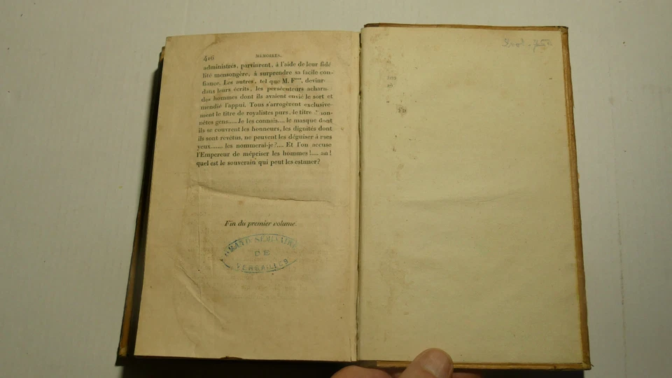 NAPOLEON LES 100 JOURS MEMOIRE VIE PRIVEE DU RETOUR /DE CHABOULON T 1 EDIT 1820 - Photo 3/4