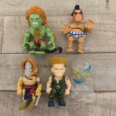 CAPCOM The Loyal Subjects Street Fighter 3'' Action Vinyl Figure - Lot of 4