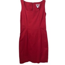 NWOT Old Navy Sleeveless Stretch Sheath Square Neckline Red Dress Sz 8