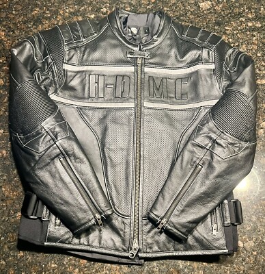 NEW Harley Davidson Mens's SWAT Leather Motorcycle Jacket 97107