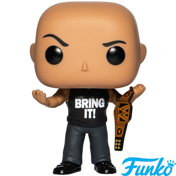 Funko POP #91 WWE The Rock with Championship Belt Exclusive Figure