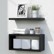 Floating Shelves Bathroom Black Floating Shelves for Wall Above Toilet Bathro...