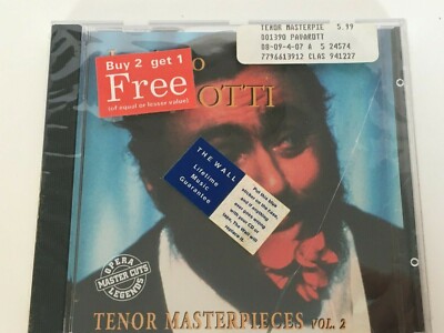 Luciano Pavarotti Tenor Masterpieces Volume 2 CD Music Opera Master Cuts