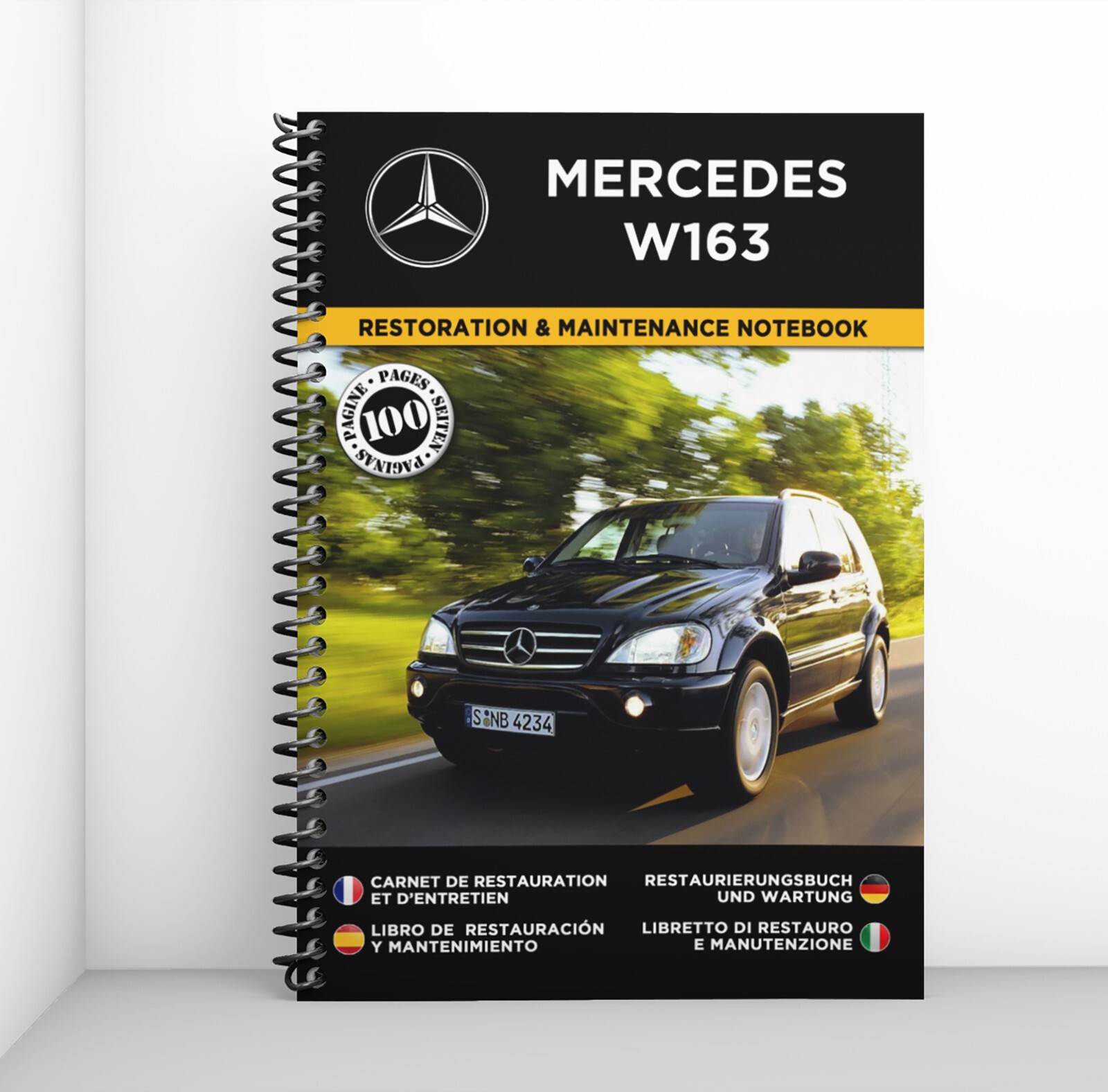 Mercedes W163 cahier de restauration carnet entretien mecanique SUV ML 270 320 400 430 55 AMG