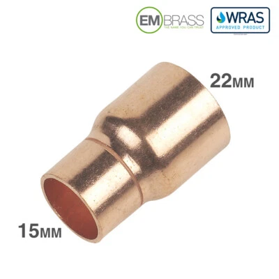 EMBRASS Copper End Feed Fittings Reducer 15mm To 22mm fitting reducer -WRAS-EN1254-1